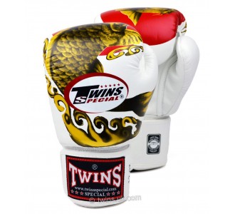 Боксерские перчатки Twins Special с рисунком (FBGV-34 white)